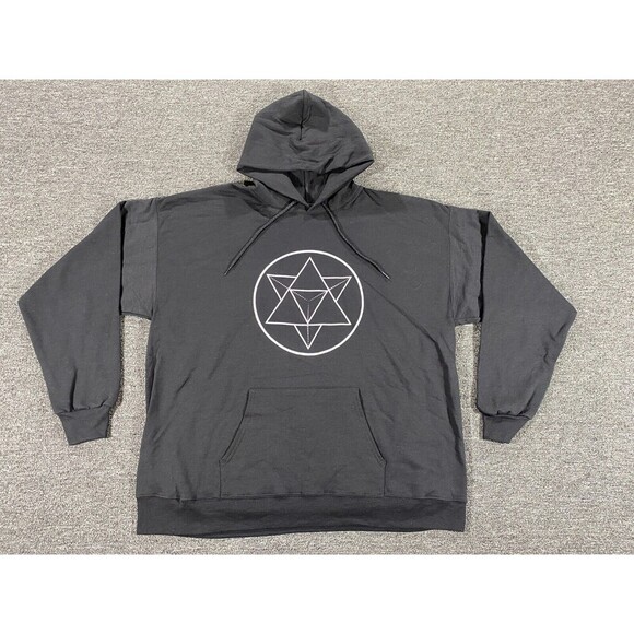 Hanes Other - Sacred Geometry Sweater Mens Extra Large Black Hoodie Long Sleeve Fleece Hanes